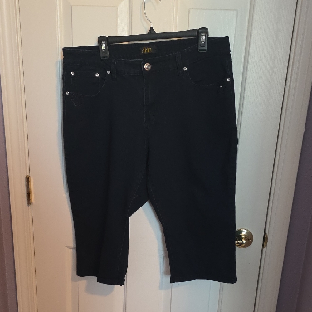 Dkin Dark Blue Cropped Women's Jeans